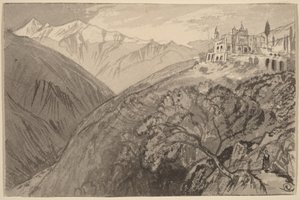 En by på en åskam (Lampedusa-helligdommen) av Edward Lear