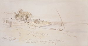 Esneh, Egypt, 1854 av Edward Lear