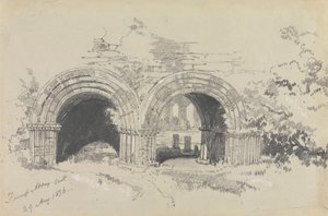 Furness Abbey East, 29. august 1836 av Edward Lear