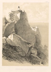 Illustrert ekskursjon i Italia vol. II: Gamle murer, Monte Circello, 1846. av Edward Lear
