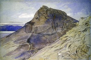 Masada ved Dødehavet av Edward Lear