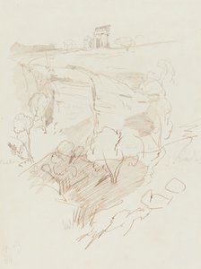 Ødelagt tempel på en høyde av Edward Lear