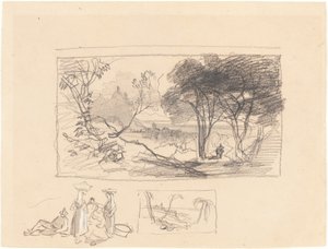 Skisser i Italia [recto] av Edward Lear
