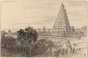 Tanjore, India, 18841885. av Edward Lear