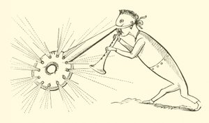 Dongen med en lysende nese (gravering) av Edward Lear