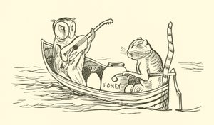 Uglen og fittekatten (gravering) av Edward Lear