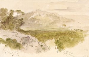 Aphaia-tempelet i Egina av Edward Lear