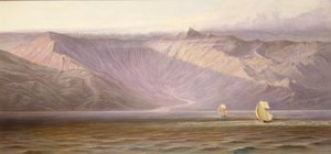 De enorme Akrokeraunian Walls, The Coast of Albania (olje på lerret) av Edward Lear