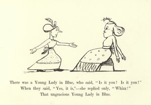 Det var en ung dame i blått som sa: Er det deg Er det deg av Edward Lear