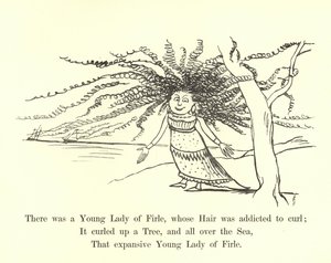 Det var en ung dame fra Firle, hvis hår var avhengig av krøll av Edward Lear