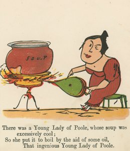 Det var en ung dame av Poole, hvis suppe var overdrevent kul, fra 
