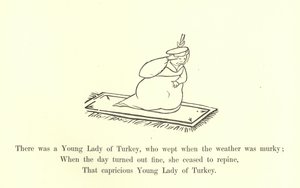 Det var en ung dame fra Tyrkia, som gråt når været var grumsete av Edward Lear