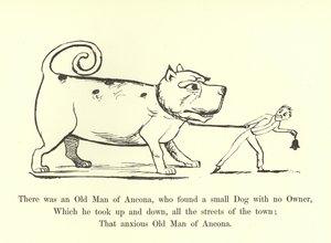 Det var en gammel mann fra Ancona, som fant en liten hund uten eier av Edward Lear