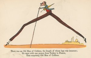 Det var en gammel mann fra Coblenz, hvis ben var enorme, fra 