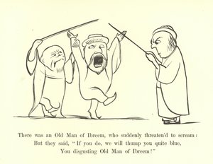 Det var en gammel mann fra Ibreem, som plutselig truet med å skrike av Edward Lear