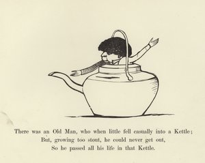 Det var en gammel mann, som da han var liten falt tilfeldig ned i en vannkoker av Edward Lear