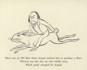 Det var en gammel mann, hvis fortvilelse fikk ham til å kjøpe en hare av Edward Lear