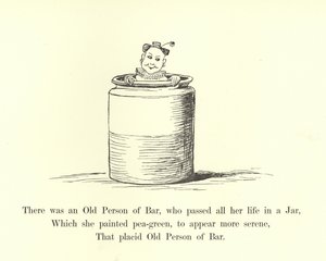 Det var en gammel person av Bar, som gikk hele livet i en krukke av Edward Lear