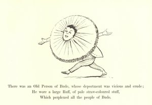 Det var en gammel person fra Bude, hvis handling var ond og grov av Edward Lear