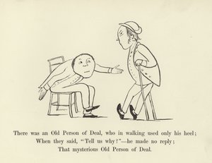 Det var en Old Person of Deal, som til å gå bare brukte hælen av Edward Lear