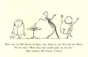 Det var en gammel person av Dean, som spiste på en ert og en bønne av Edward Lear