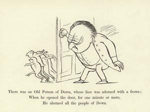 Det var en gammel person av Down, hvis ansikt var utsmykket med en rynke av Edward Lear