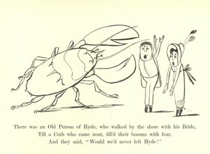 Det var en gammel person fra Hyde, som gikk ved kysten med bruden sin av Edward Lear