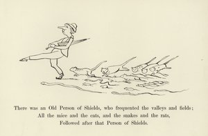 Det var en gammel skjoldperson, som besøkte dalene og jordene av Edward Lear