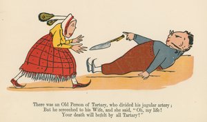 Det var en gammel person fra Tartary, som delte halspulsåren sin fra 