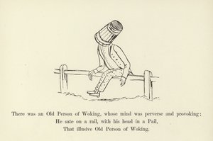 Det var en gammel person fra Woking, hvis sinn var pervers og provoserende av Edward Lear