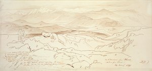Utsikt fra fjellene over Phonia, 1849 av Edward Lear