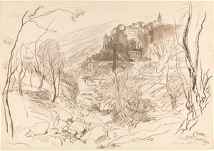 Utsikt over Ceriana, 1870. av Edward Lear