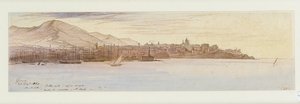 Utsikt over Genova, 1864 av Edward Lear