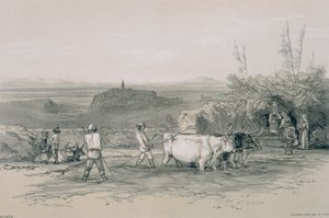 Utsikt i Roma og omegn: Roiate, en by nær Subiaco av Edward Lear