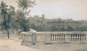 Utsikt i Roma og omegn: Roma fra Monte Pincio av Edward Lear