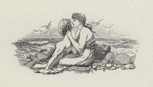 Illustrasjon for The Water-Babies av Charles Kingsley (gravering) av Edward Linley (after) Sambourne