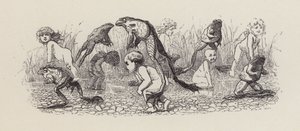 Illustrasjon for The Water-Babies av Charles Kingsley (gravering) av Edward Linley (after) Sambourne