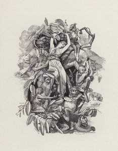 Illustrasjon for The Water-Babies av Charles Kingsley (gravering) av Edward Linley (after) Sambourne