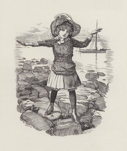 Illustrasjon for The Water-Babies av Charles Kingsley (gravering) av Edward Linley (after) Sambourne