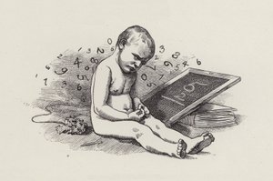 Illustrasjon for The Water-Babies av Charles Kingsley (gravering) av Edward Linley (after) Sambourne