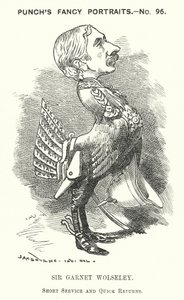 Punch tegneserie: Garnet Wolseley av Edward Linley (after) Sambourne