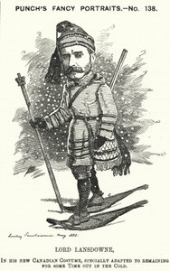 Punch tegneserie: Henry Petty-Fitzmaurice, 5th Marquess of Lansdowne, britisk politiker og generalguvernør i Canada (gravering) av Edward Linley (after) Sambourne