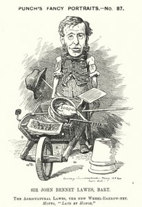 Punch tegneserie: John Bennet Lawes, engelsk gründer og landbruksforsker (gravering) av Edward Linley (after) Sambourne