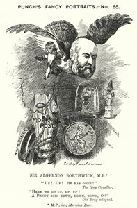 Punch tegneserie: Sir Algernon Borthwick av Edward Linley (after) Sambourne