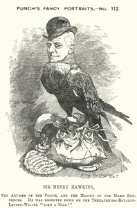 Punch tegneserie: Sir Henry Hawkins av Edward Linley (after) Sambourne