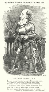 Punch tegneserie: Sir John Gilbert, engelsk kunstner (gravering)