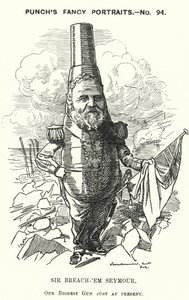 Punch tegneserie: Sir Michael Seymour, britisk admiral (gravering)