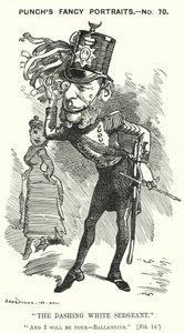 Punch tegneserie: William Ballantine, engelsk Serjeant-at-Law (gravering) av Edward Linley (after) Sambourne
