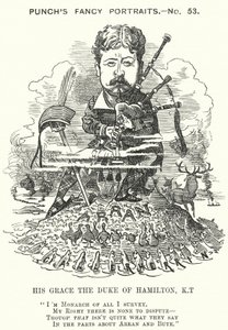 Punch tegneserie: William Douglas Hamilton av Edward Linley (after) Sambourne