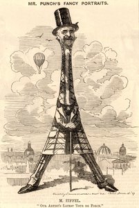 Karikatur av Gustave Eiffel